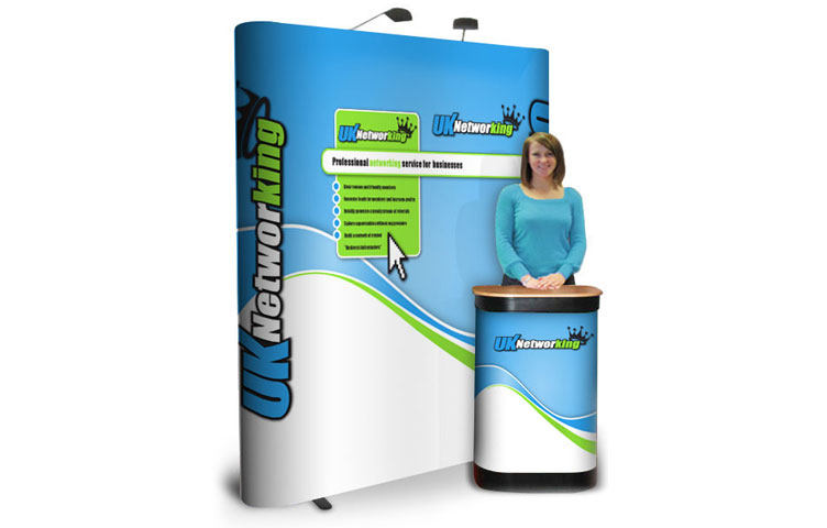 10ft Straight Shape Pop up Trade Show Backdrop Stand Display